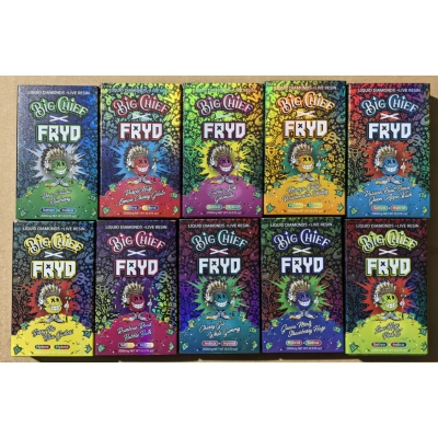 500pcs/case USA Stock Big Chief x Fryd 2g Dual Disposble Empty Postless With Screen Vape Pen  01