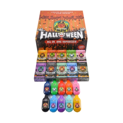 500pcs/case USA Stock Packman Halloween Edition 2g Disposable Dual Chamber Led Screen 01