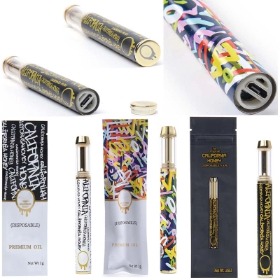 EU Stock 500pcs/case Black California Honey 1g Disposable Vape 01