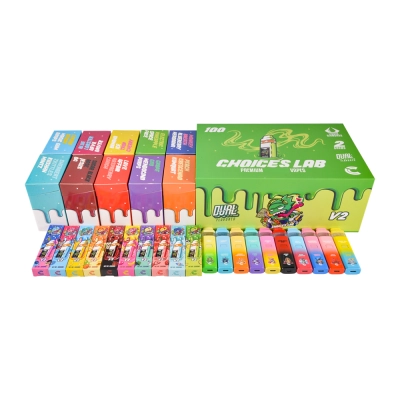 USA Stock 500pcs/case Choices Lab Dual Flavors 1g+1g Colorful Disposable Vape  01