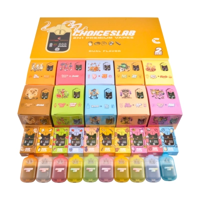 USA stock 500pcs/case Choices Lab 2g Disposable Vape With Finger Touch Screen Mode Switch & Dual Chamber 01