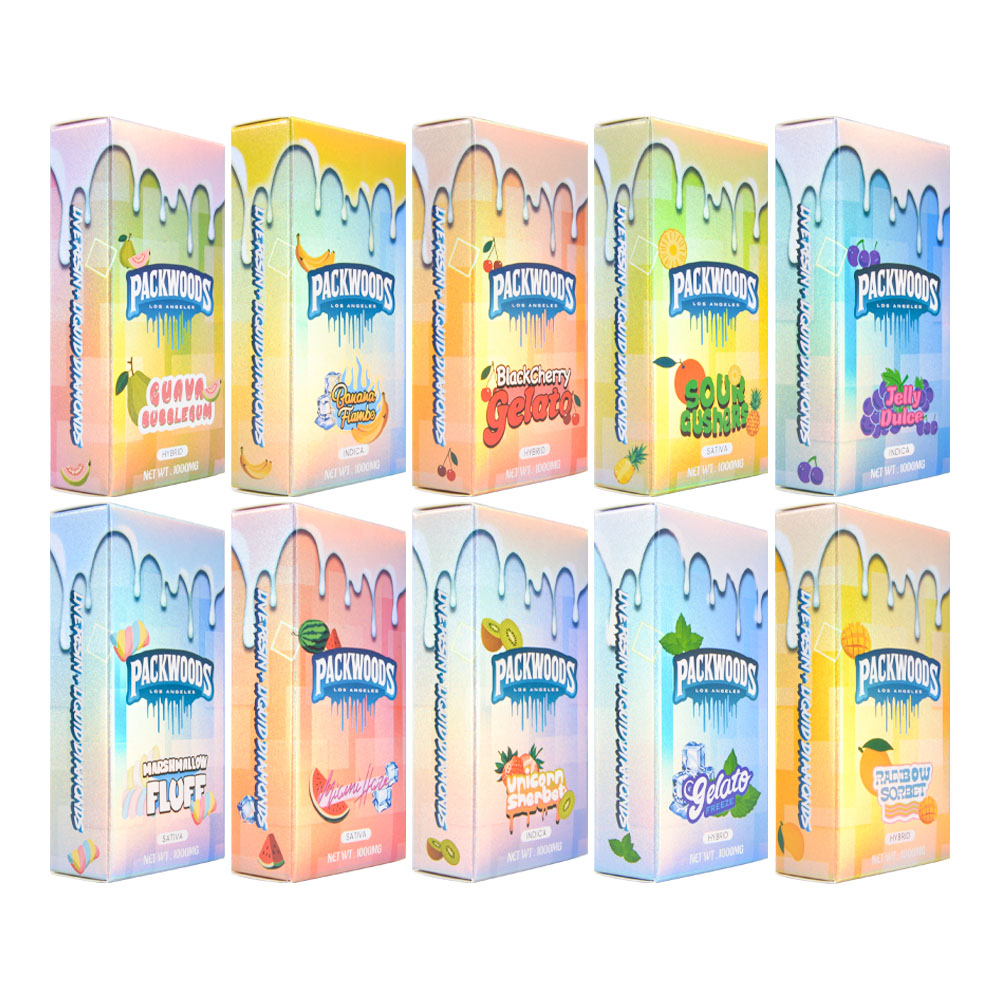 EU Stock 200pcs/case Packwoods 1ml Empty Disposable Vape With Digital Screen