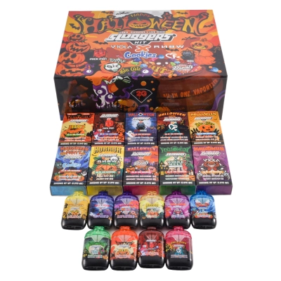 USA Stock 500pcs/case Sluggers Halloween Edition Collab 2g Disposable With Dual Chamber And Digital Screen 01