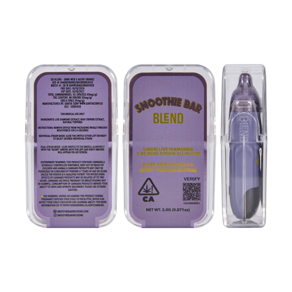 Smoothie Bar Dual Chamber Disposable 1g+1g With Digital Screen