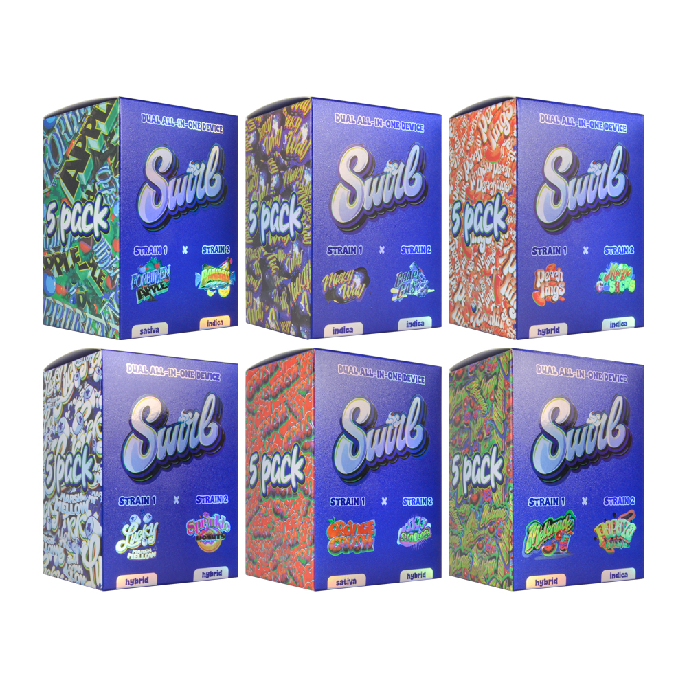 500pcs/case USA Stock Swirl Dual Chamber 2g Disposable Led Screen 