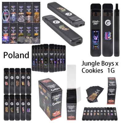 200pcs/case Poland Stock Jungle Boys Cookies Disposable 1g Vape With Screen 01