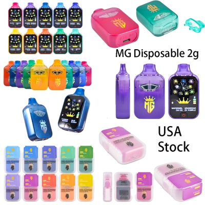500pcs/case USA Stock MG Tropical Palms Edition 2g Disposable Vape Dual Chamber With Screen 01