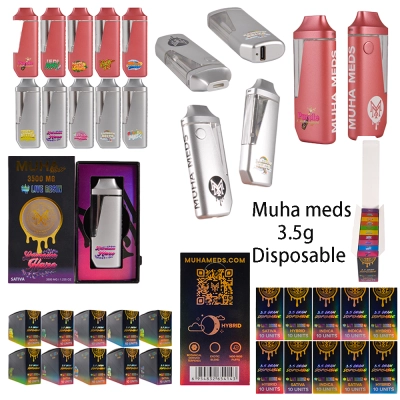 Muha Meds Live Resin Disposable Vape 3.5G  Pink & Grey 01