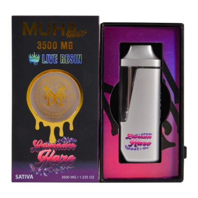 Muha Meds Live Resin Disposable Vape 3.5G  Pink & Grey 02