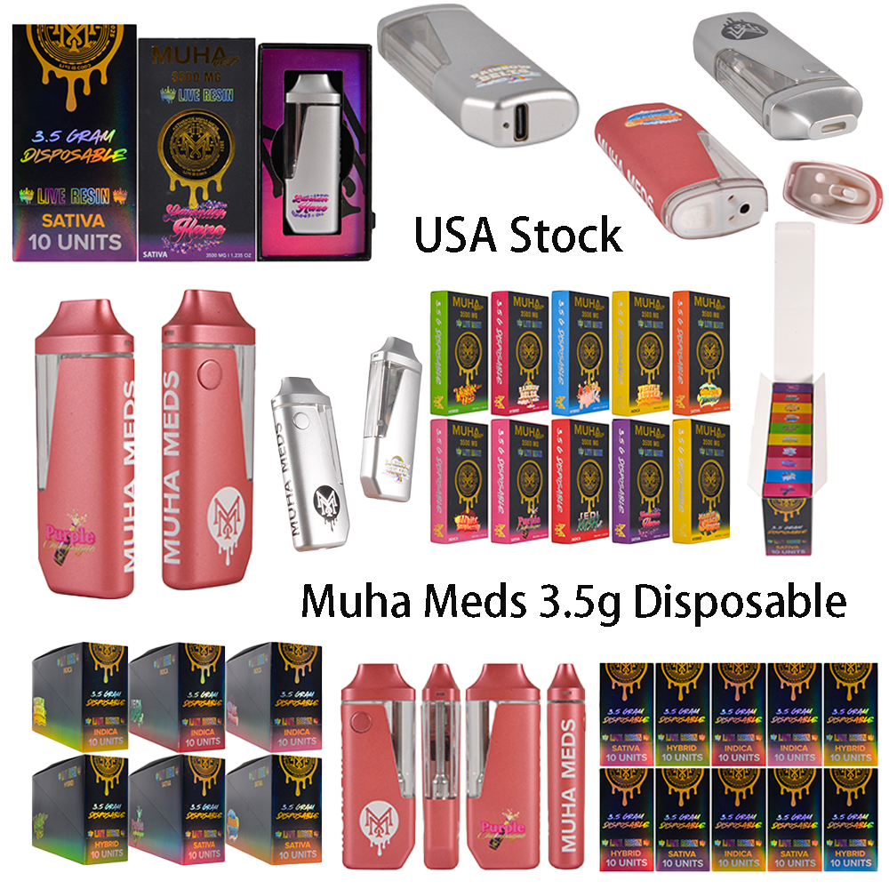 500pcs/case USA Stock Muha Meds 3.5g Melted Diamond Disposable