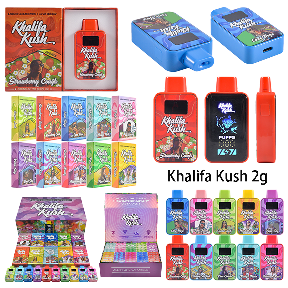 Khalifa Kush 2g Disposable Vape Pen With Digital Screen