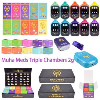 2g Muha Meds Disposable Vape Pen With Triple Tanks And Display Screen 01
