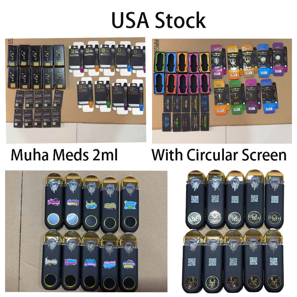 500pcs/case USA Stock Empty Muha Meds Gen 3 Empty Disposable Vapes With Circular Led Screen
