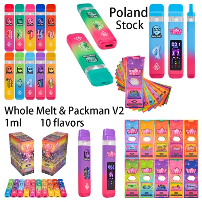 200pcs/case Poland Stock Whole Melt x Packman V2 1g Disposable With Screen 01