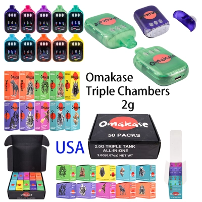 500pcs/case USA Stock Omakase 3 Tank Disposable Vape 2g With Screen 01