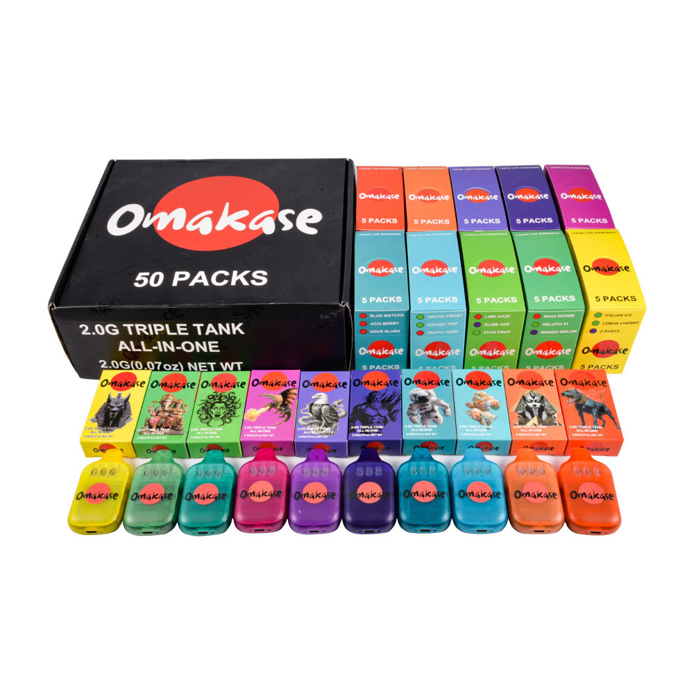 Omakase 2g Disposable Vape Triple Chambers With LED Screen