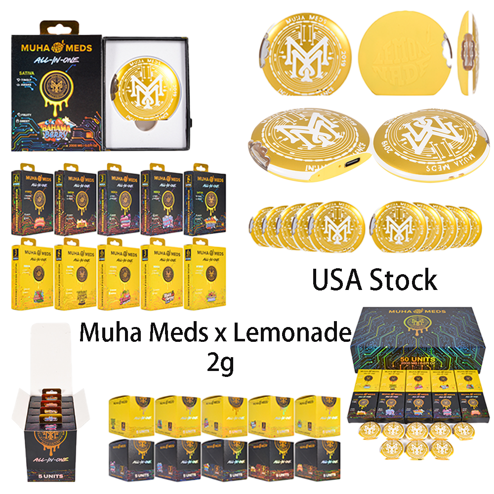 USA Stock 500pcs/case Muha x Lemonade Disposable 2g