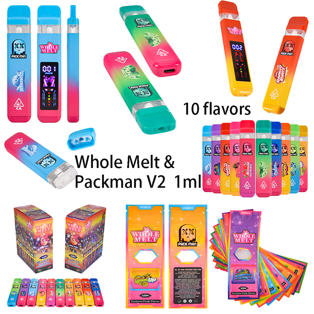 Whole Melt x Packman V2 1ml Empty Disposable Vapes With LED Screen