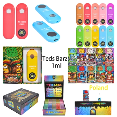 Poland Stock 200pcs/case Teds Barz Disposable 1ml  Vape Pen  With Screen 01