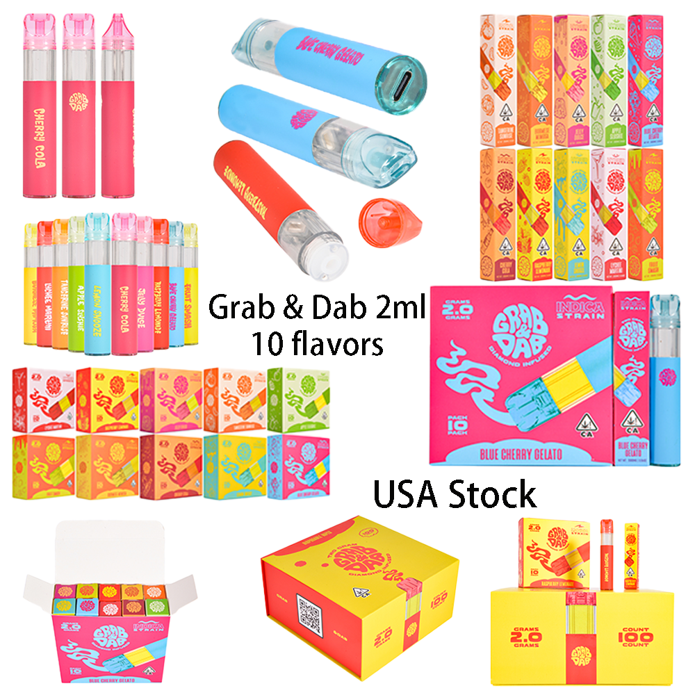 USA Stock 500pcs/case Grab and Dab V3 2g Empty Disposable 