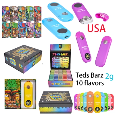 USA Stock 500pcs/case Teds Barz 2g Disposable Vape With LED Screen 01