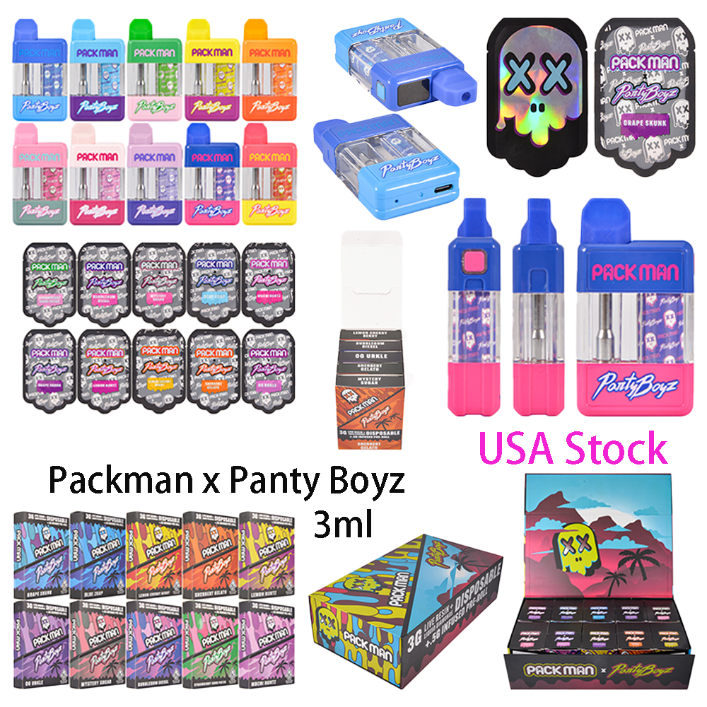USA Stock 500pcs/case Packman x Panty Boyz 3g Disposable + Pre-Roll Paper