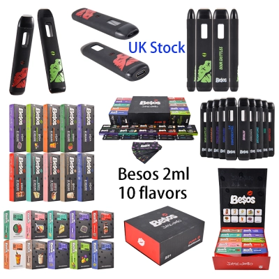 200pcs/case UK Stock  Besos 2g Disposable Vape Black Edition 01