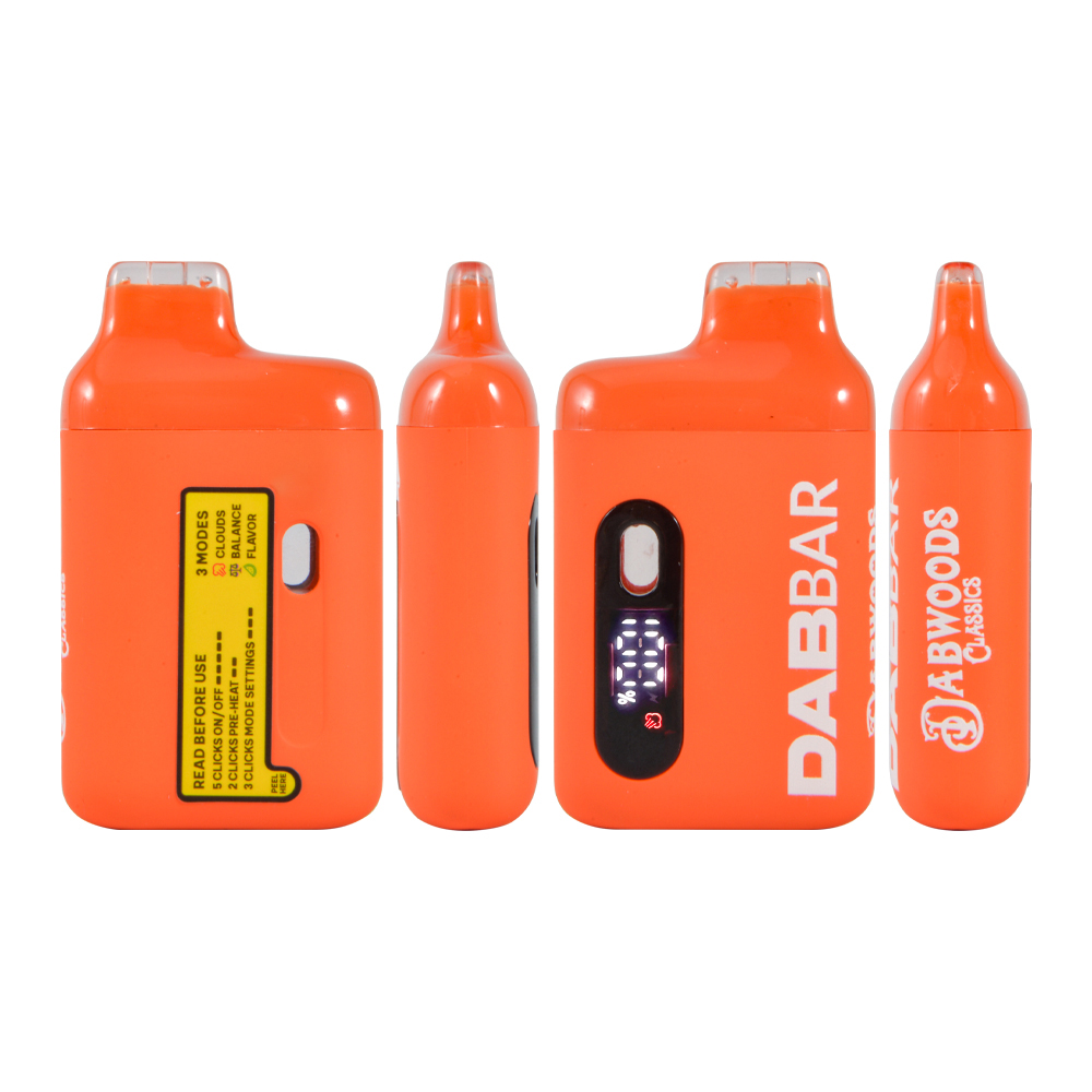500pcs/case USA Stock Dabwoods Dabbar 1g Empty Disposable Vape With LED Screen