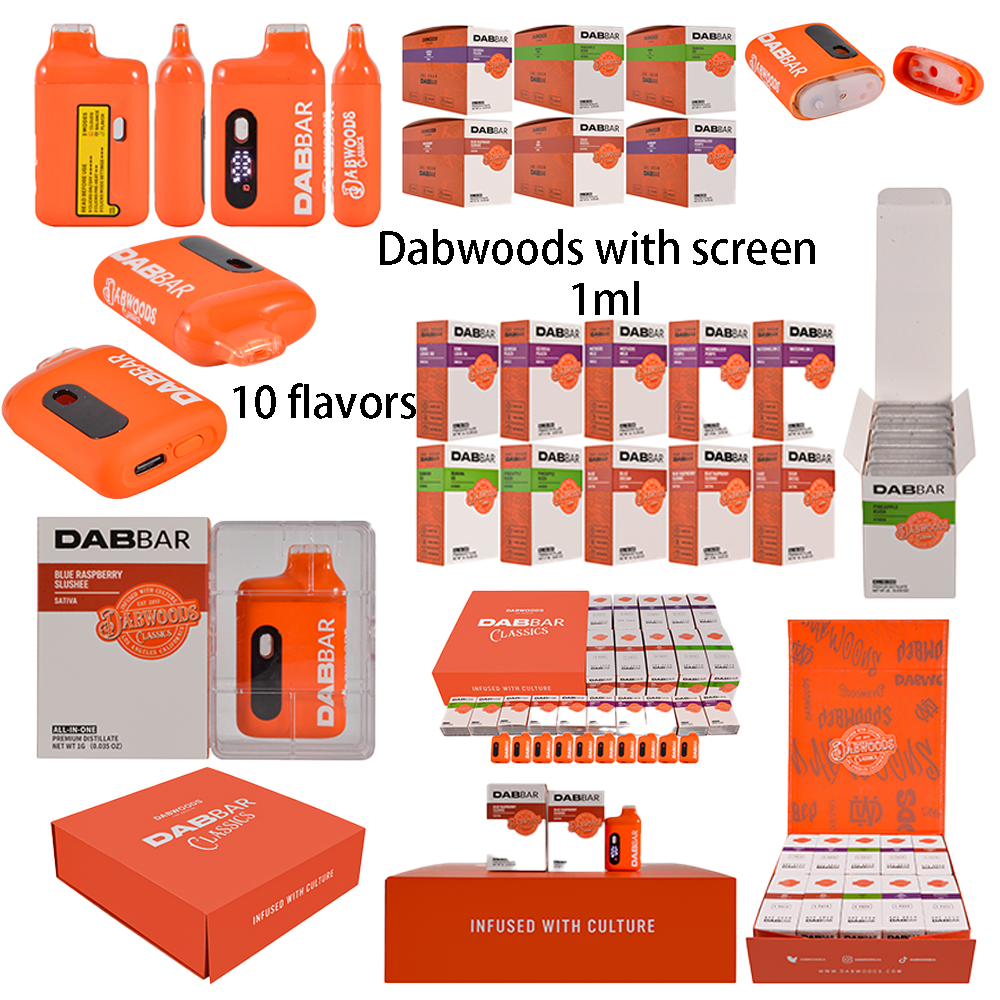 Dabwoods Dabbar Classics Disposable 1g  Vape Pens With Screen
