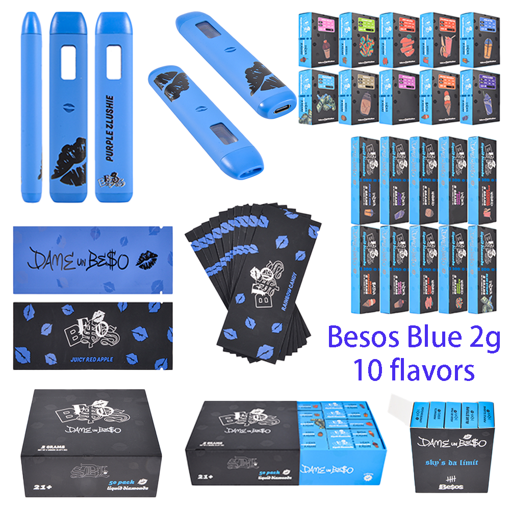  Besos Blue Empty 2g Disposable Postless Vape Pen