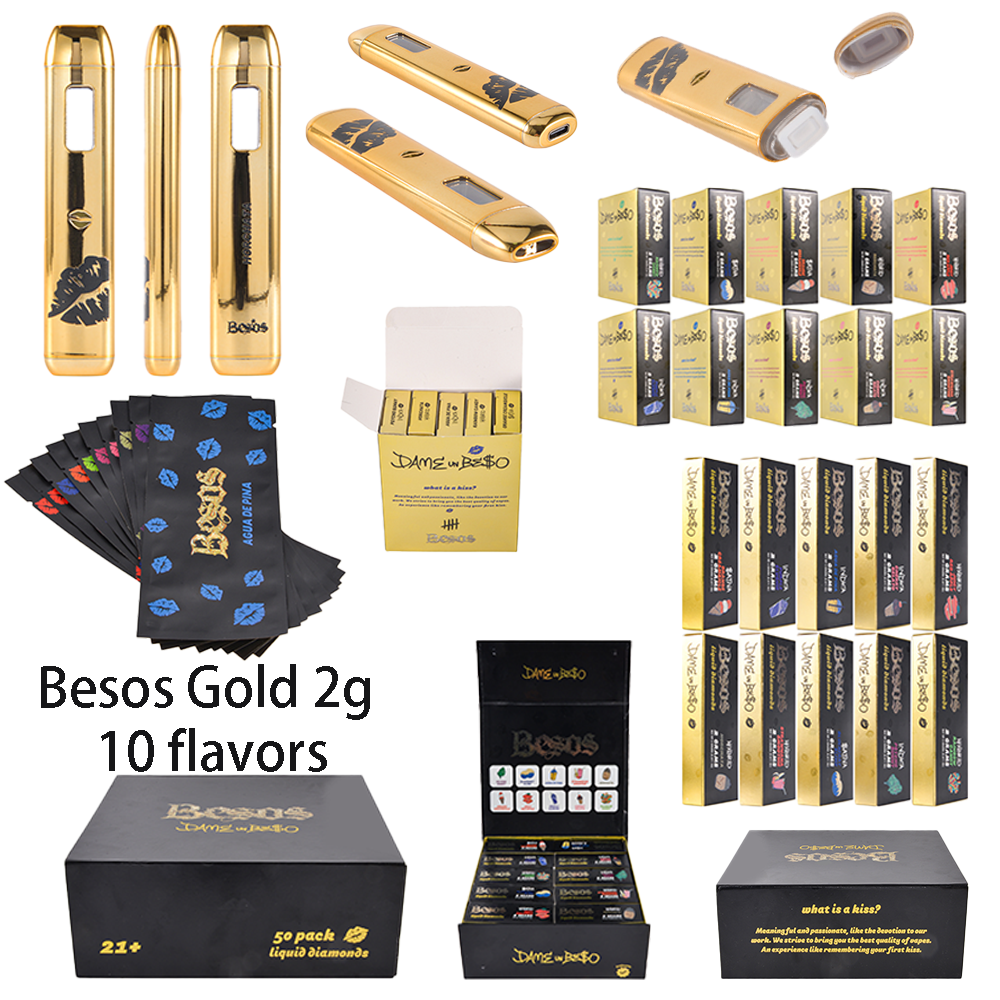 Gold Besos Empty 2 Gram  Disposable Vape Pen 