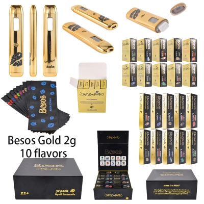 Gold Besos Empty 2 Gram  Disposable Vape Pen  01