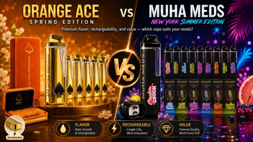 Orange Ace Disposable Spring Edition vs Muha Meds New York Summer Edition