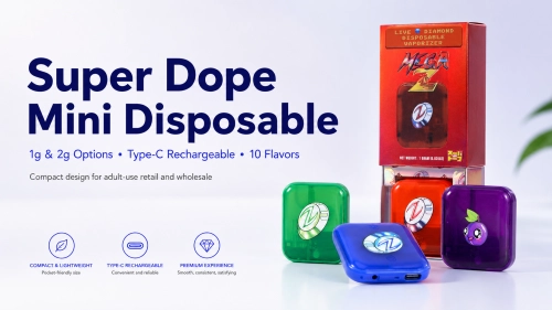 Super Dope Mini Disposable Vape Pen: Compact Design with 1g & 2g Options