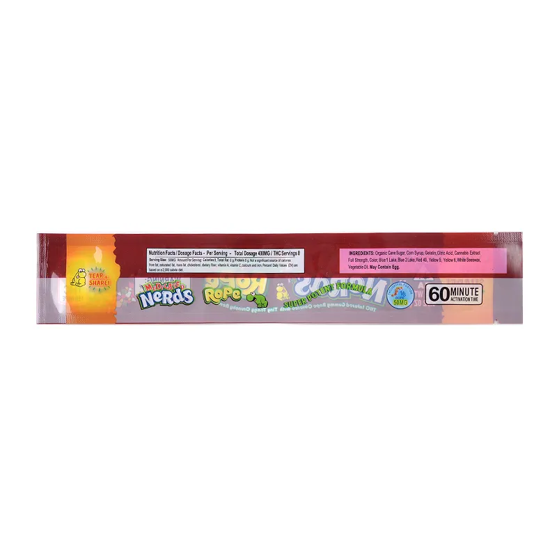 SUPER POTENT FORMULA
dark red medicated nerds rope