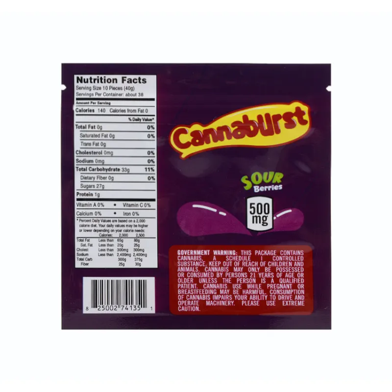 Cannaburst Gummies 500mg
Cannaburst Gummies Sour Berries