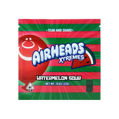 Airheads Xtremes Candy Edibles Empty Packaging Bag 4 Flavors 500mg Capacity 02