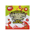 Sour Bites Edibles Packaging Cannabis Bags 3 Flavors 600mg Capacity