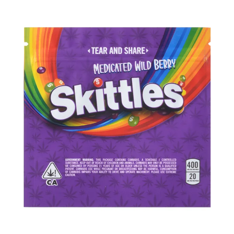 purple medicated wild berry skittles