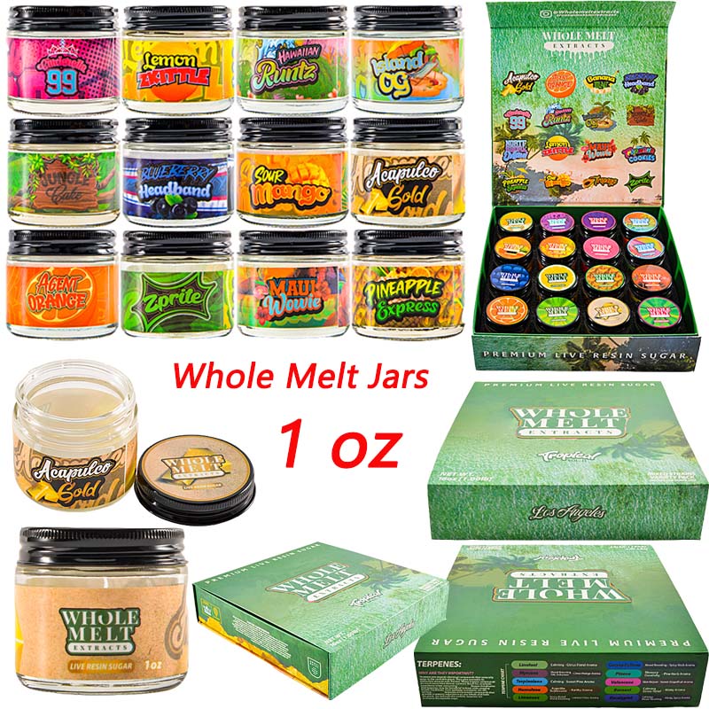green whole melt jars