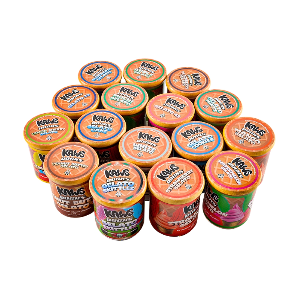 Moon Rocks Packaging Kaws Moonrocks Jars Packaging | Total 64 Flavors for Weed Packaging ...