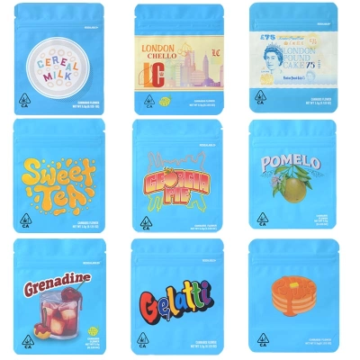 Cookies 3.5g 9 Flavors Smell Proof Resealable Mylar Packaging Cannabis Flower Weed Bags 01