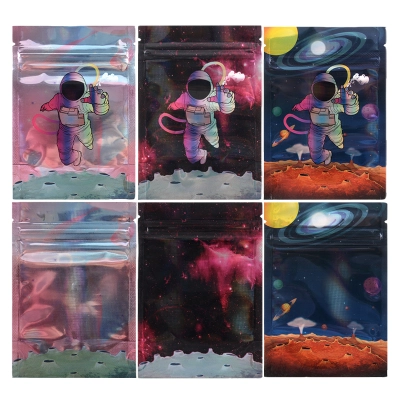 Moon Rock Astronaut 3.5g Capacity Edibles Resealable Packagings Mylar Bags 6 kinds 02