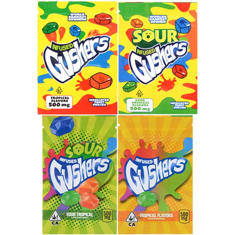 infused gushers 500mg tropical flavors
infused gushers 500mg