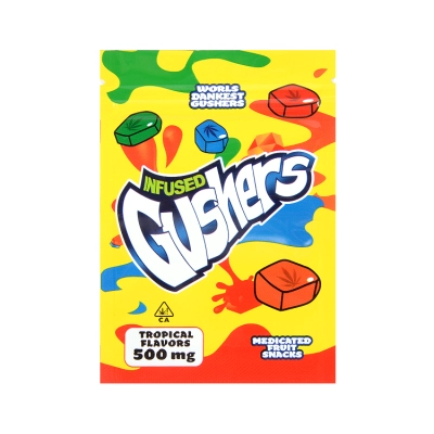 Infused Gushers Edibles Empty Packaging Bag 4 Flavors 500mg Capacity 02