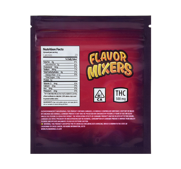 fruit gushers 500mg bag
fruit gushers Flavor Mixers Medicated back
