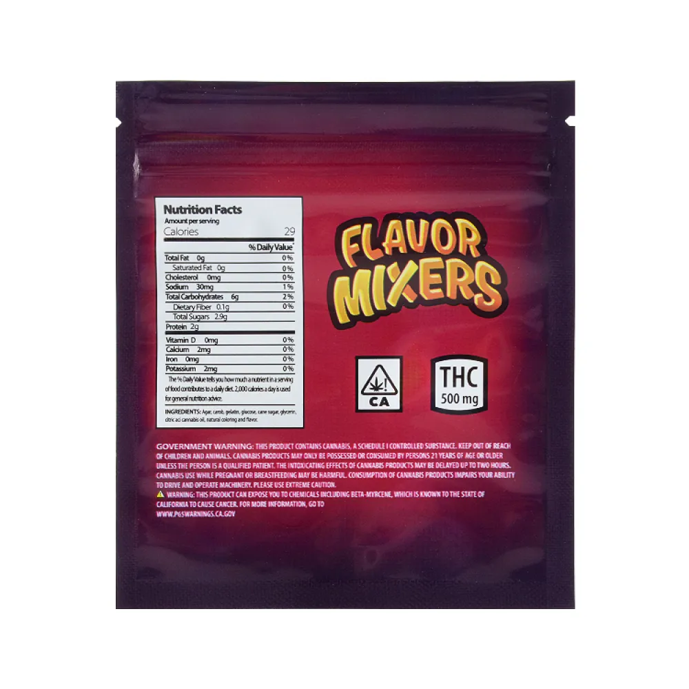fruit gushers 500mg bag
fruit gushers Flavor Mixers Medicated back