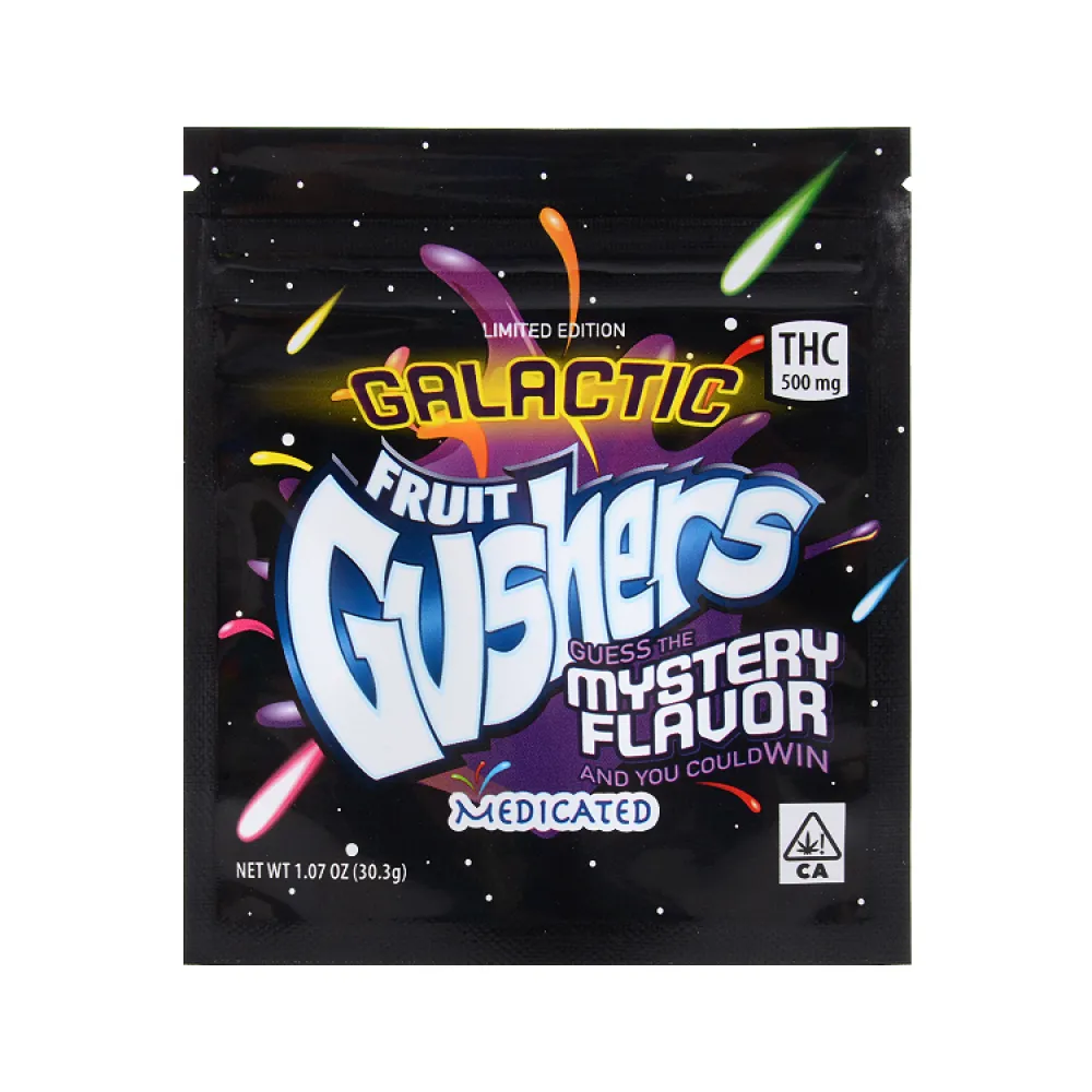 fruit gushers packaging 500mg
Limited Edition Galactic Fruit Gushers Guess the Mystery Flavor and you could win Medicated