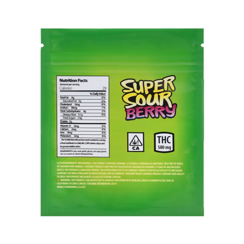 fruit gushers medicated 500mg
fruit gushers Super Sour Berry back
