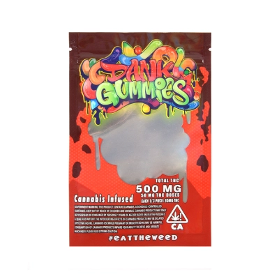 Dank Gummies Edibles Empty Packaging Bag 6 Colors 500mg Capacity 02
